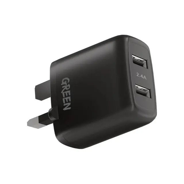 Green Lion Dual USB Port Wall Charger 12W