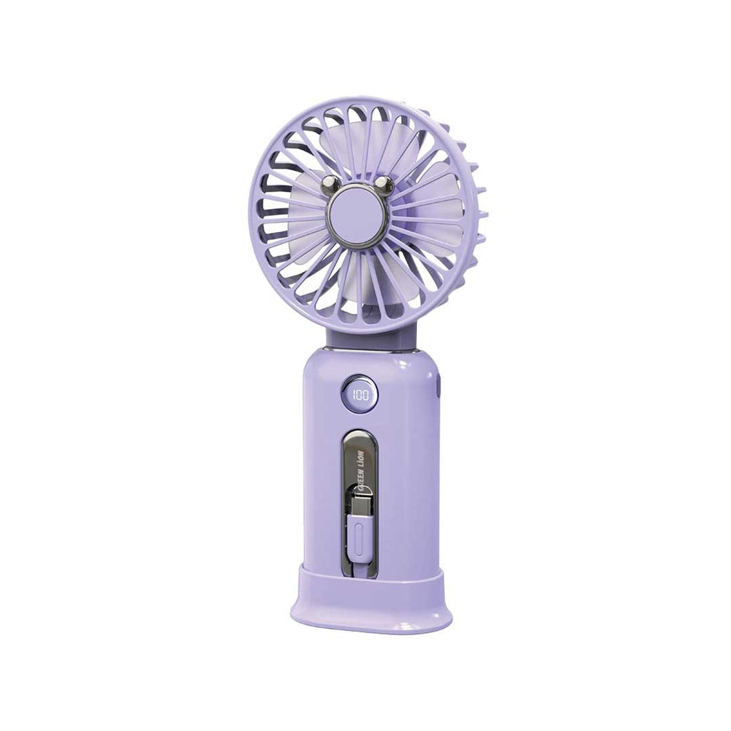 Green Lion Wind Mate Portable Power Bank & Fan - Purple