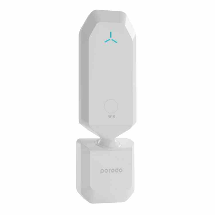 Porodo 2.4GHz Wifi Signal Extender 300MBPS UK - White