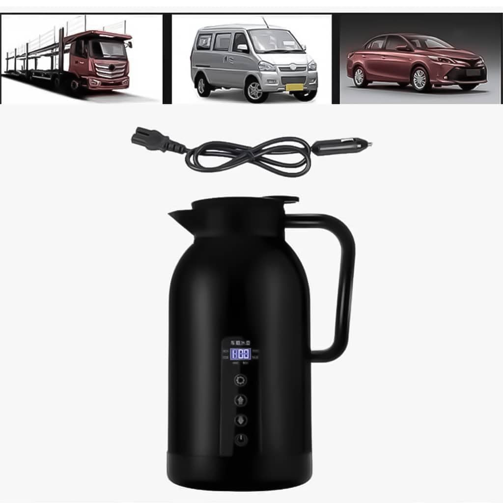 Car Electric Kettle with 1.3 Litre Capacity, DLC-HT2254 – Black