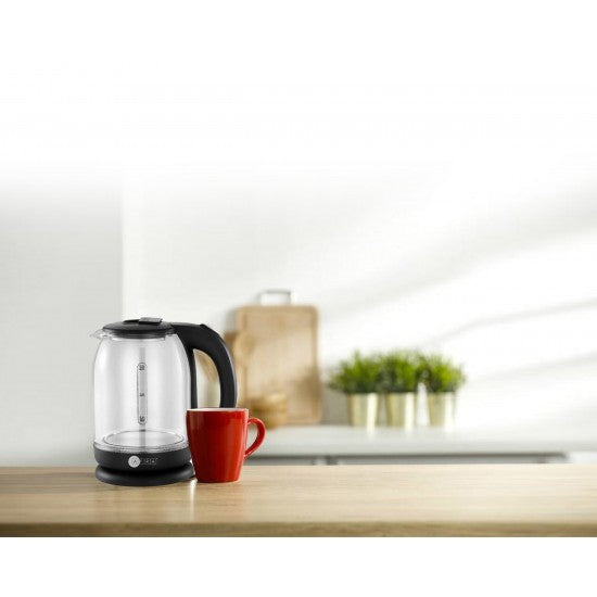 AFRA Electric Kettle Glass 1500W, 1.8L, Strong Glass Body