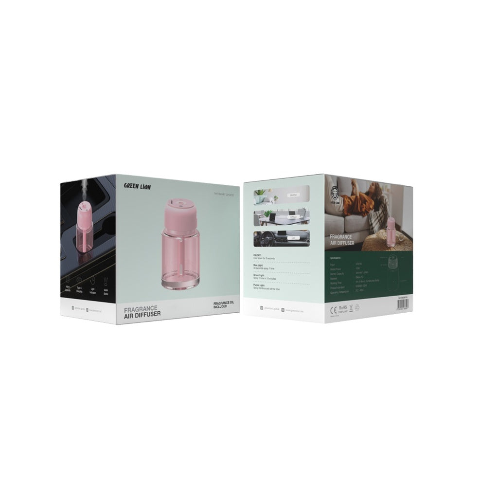 Green Lion Fragrance Air Diffuser - Pink Bottle