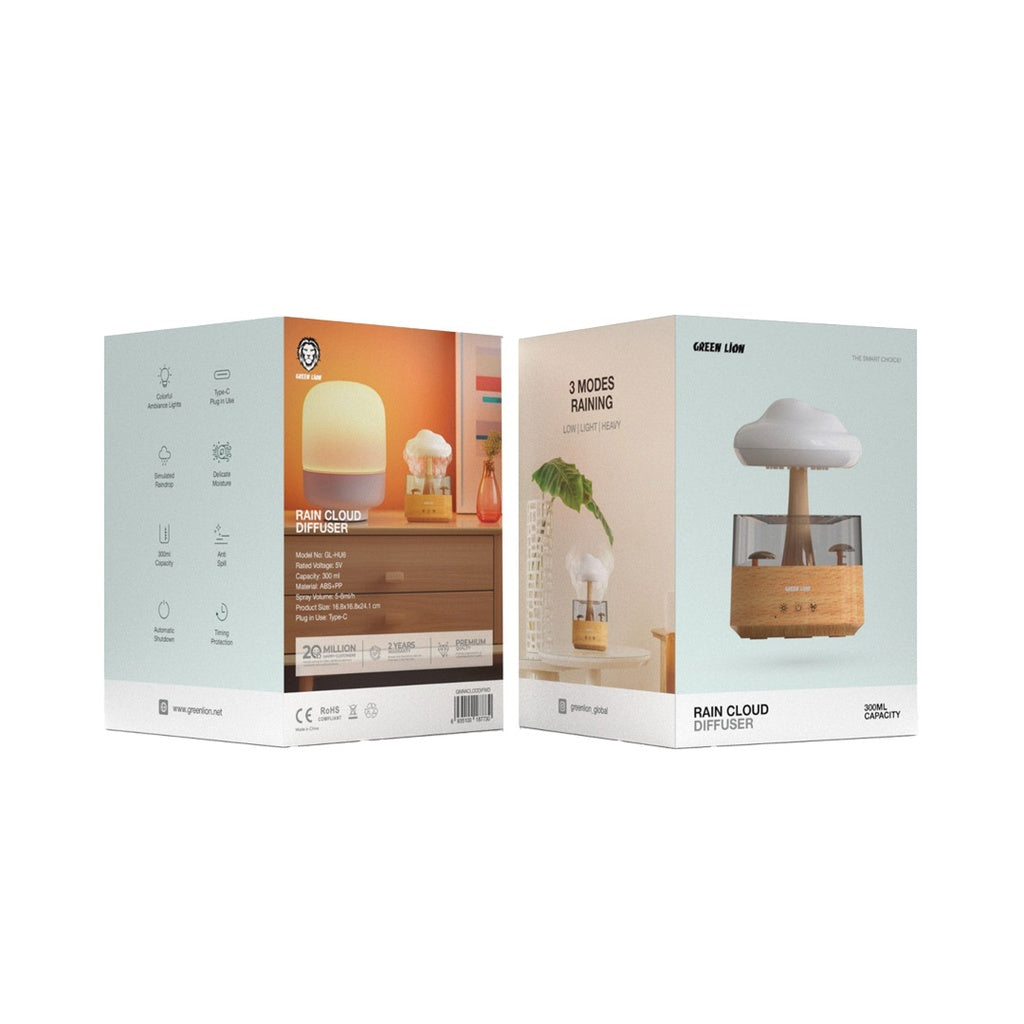 Green Lion RAIN CLOUD Diffuser- Wood