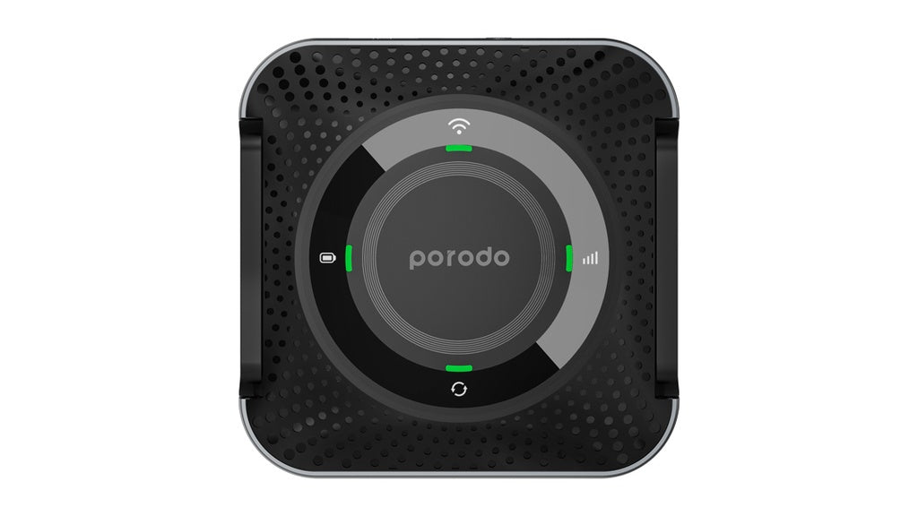 Porodo portable CPE MiFi 3G/4G Wireless Router 4000mAh - Black/Grey SKU: PD-4GCPMF-BKGY