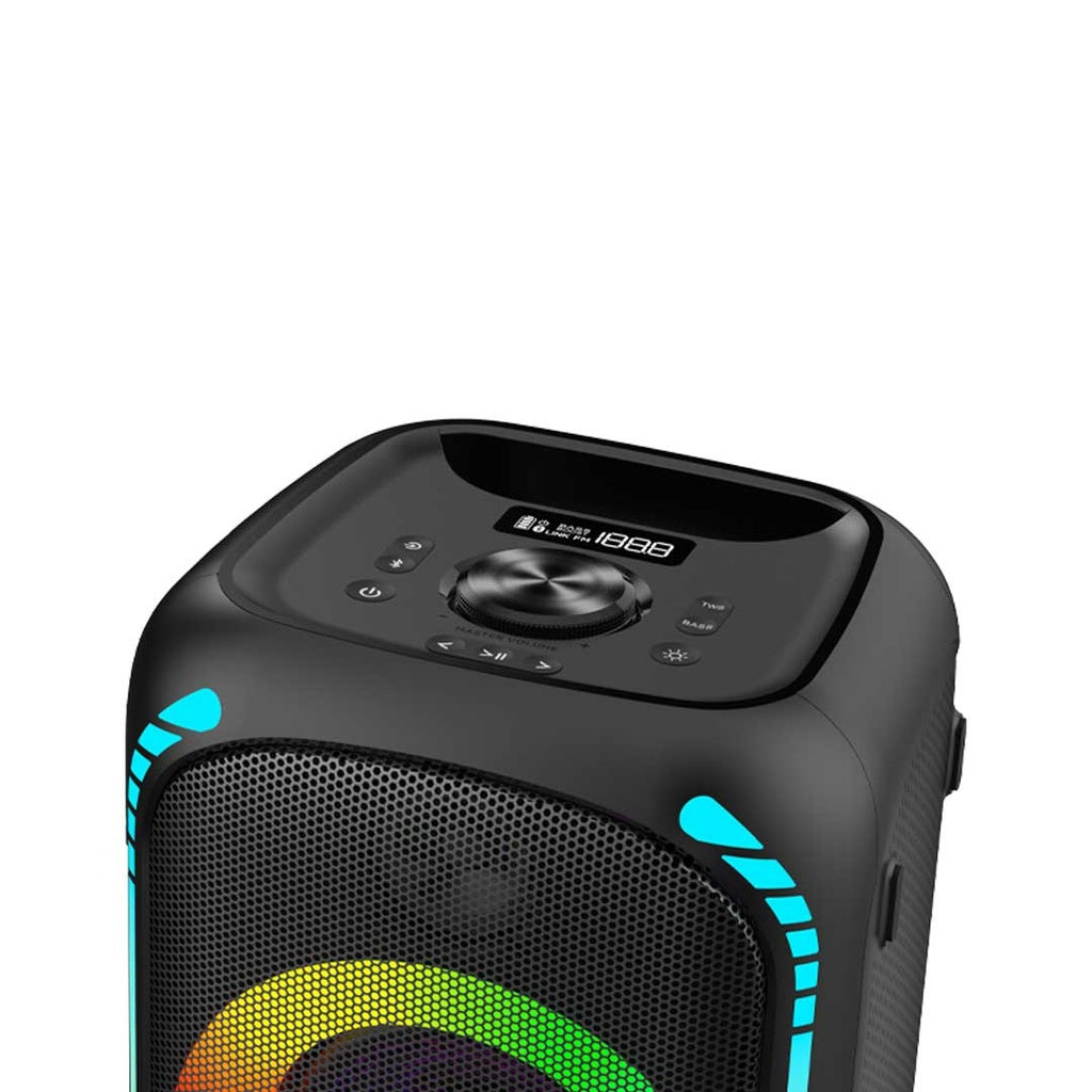 Porodo Soundtec Party Speaker 200W with 5.25" Woofer 2" Tweeter and FM - Black