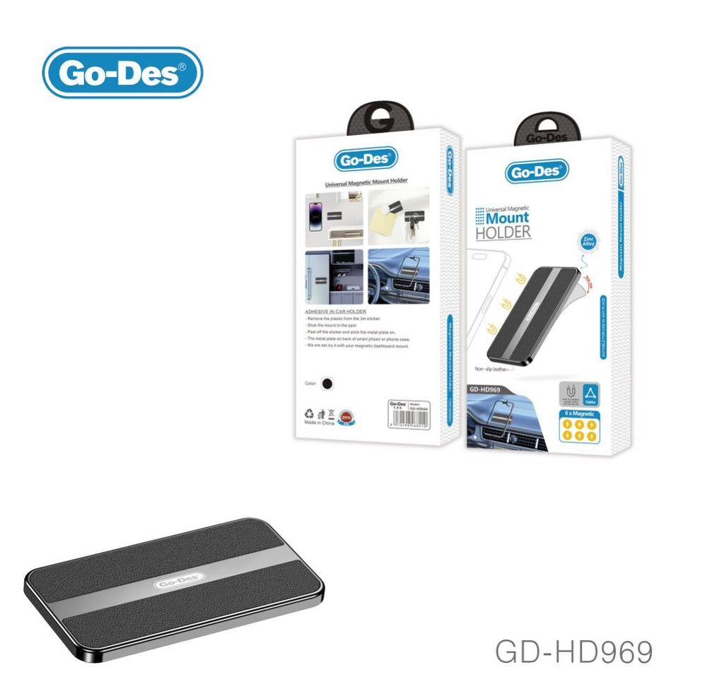 Go-Des Universal Magnetic Car Phone Holder Stand Mini Multifunctional Magnet Wall Car Mount Bracket Cell Phone Holder