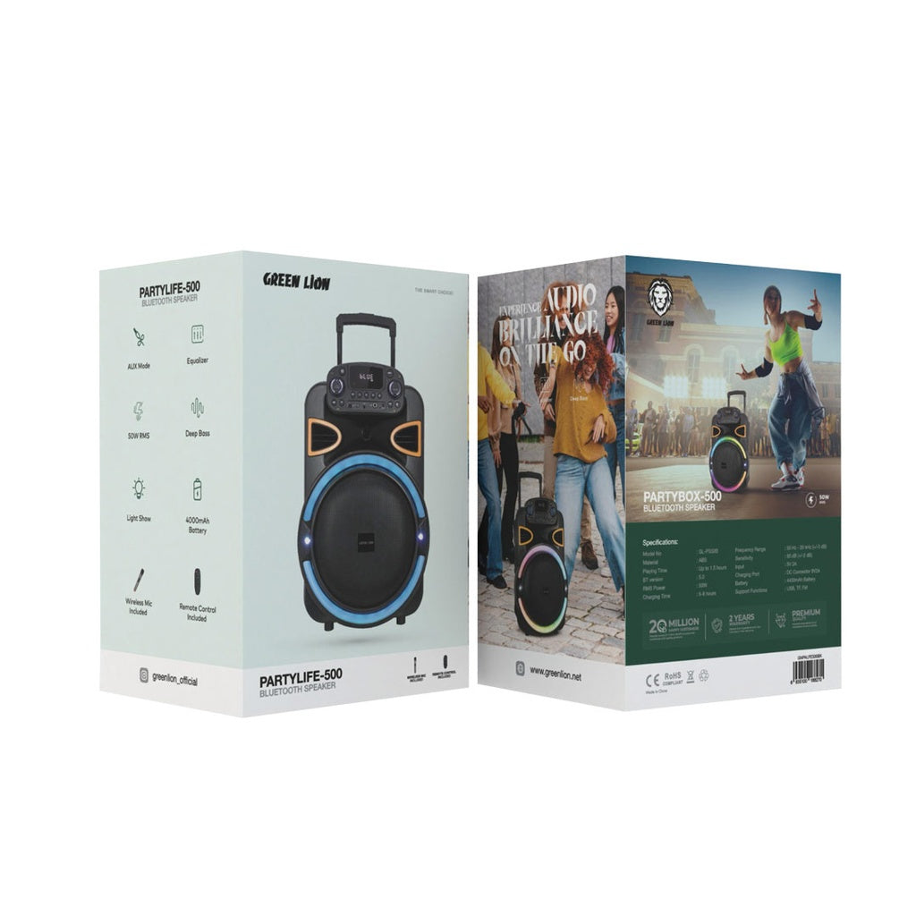 Green Lion PartyLife-500 Bluetooth Speaker – Black